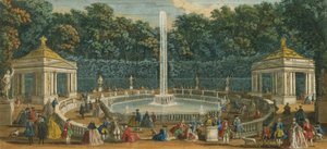 Le cupole nel giardino di Versailles, pub. da Laurie e Whittle, 1794 da Jacques Rigaud